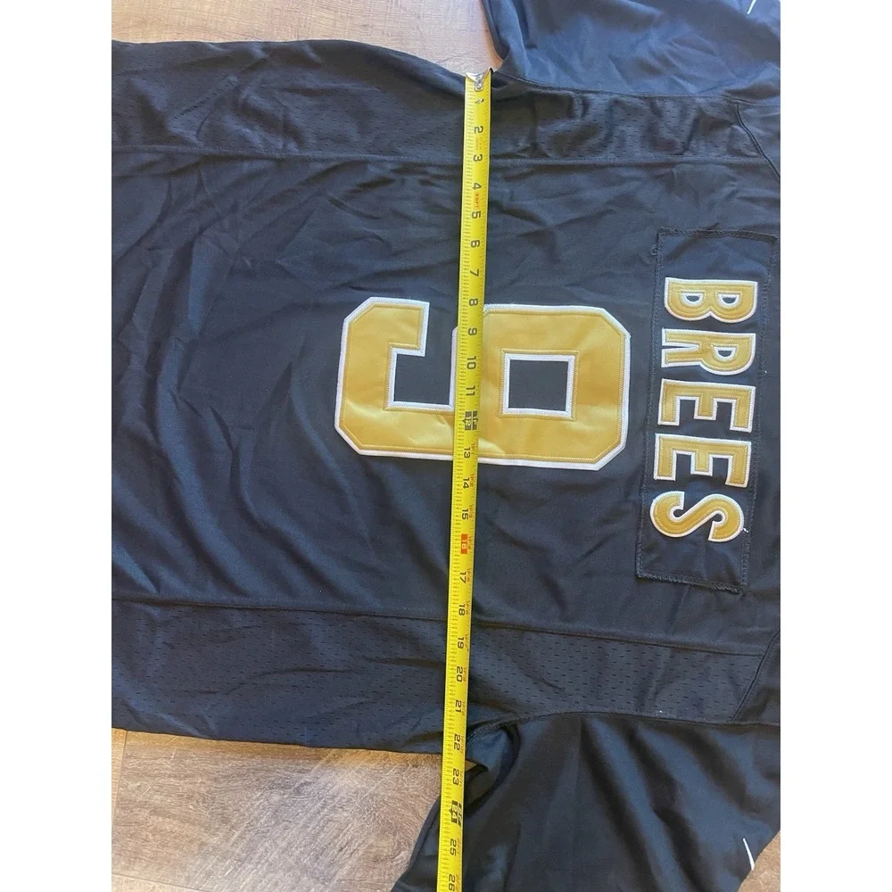 Nike New Orleans Saints Drew Brees #9 NFL On Field Jersey Black Gold XL